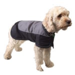 Ripstop Waterproof Dog Coat 40cm - Grey/Black on Dog